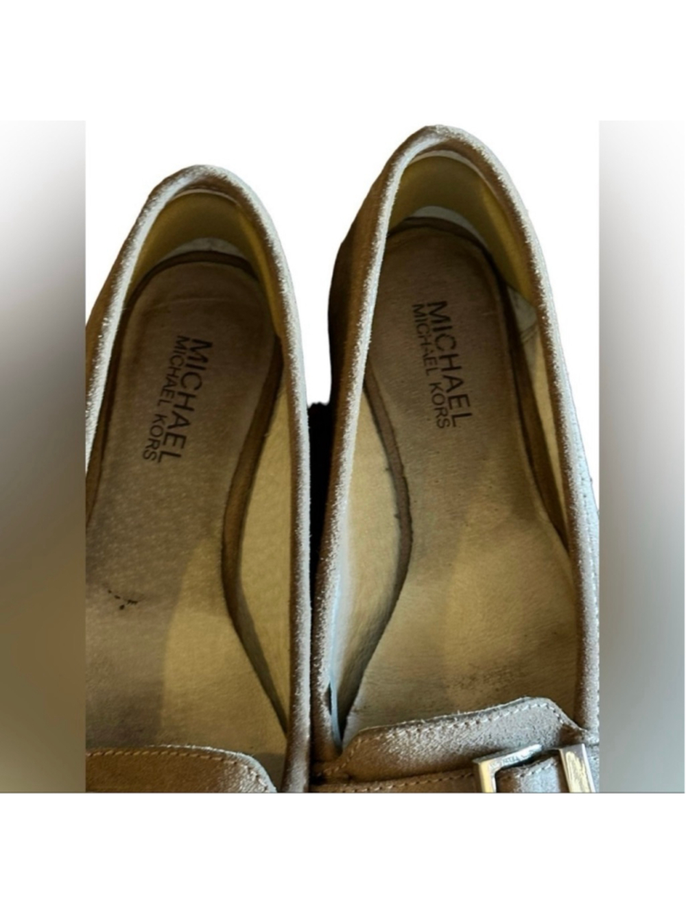 Michael Kors Women’s Rory ME14E Suede Grey Moccasin Loafers Flats Size 7.5 - Picture 6 of 11